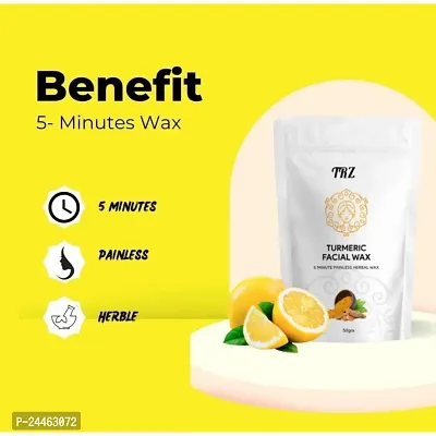 Buy Turmeric Lemon Facial Whitening Wax Powder 5 Min Painless