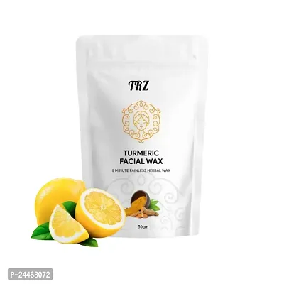 Turmeric Lemon Facial Whitening Wax Powder, 5 min Painless Natural Face Hair Removal Waxing Powder, Easy to use at home, No chemicals - No Irritation, No Skin rashes-thumb2