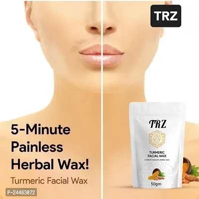 Turmeric Lemon Facial Whitening Wax Powder, 5 min Painless Natural Face Hair Removal Waxing Powder, Easy to use at home, No chemicals - No Irritation, No Skin rashes-thumb4