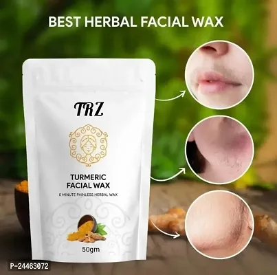 Turmeric Lemon Facial Whitening Wax Powder, 5 min Painless Natural Face Hair Removal Waxing Powder, Easy to use at home, No chemicals - No Irritation, No Skin rashes-thumb3