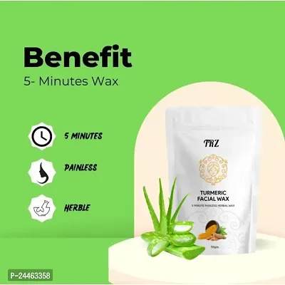 TURMERIC Aloe Vera  FACIAL WAX - 5 MINUTE PAINLESS HERBAL WAX POWDER