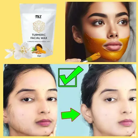 TRZ Natural Face Hair Removal DE-TAN Powder 100% Natural  Herbal Wax