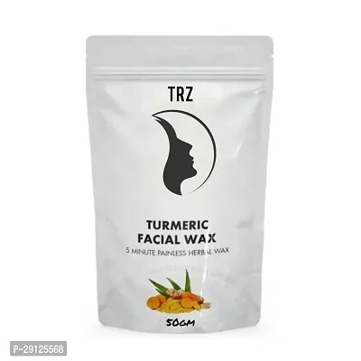 TRZ Turmeric Rose Facial Wax - 5 Minute Painless Herbal Wax Powder Cream No Redness No Burning-thumb2