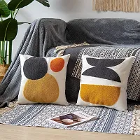 Cottonfry Decorative Embroidered Throw Pillow Covers for Couch Sofa Bedroom Kids (16x16, Abstract)-thumb4