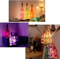 Blue Monkey 20 LED Wine Bottle Cork Lights Copper Wire String Lights, 2M Battery Operated Wine Bottle Fairy Lights Bottle DIY, Christmas, Wedding Party (Pack of 8)-thumb1