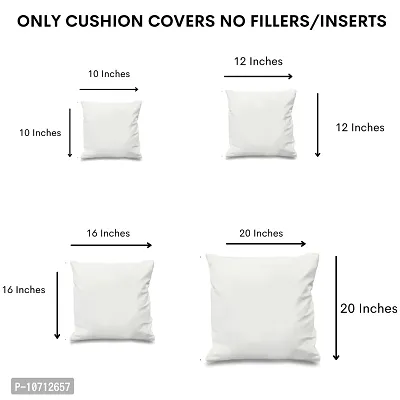 Cottonfry Soft Square 250 Velvet Pillowcases with Pom Poms Throw Pillow Cushion Covers, (Size: 10x10 Inches, Color:Sky Blue) Pack of 5 Piece-thumb5