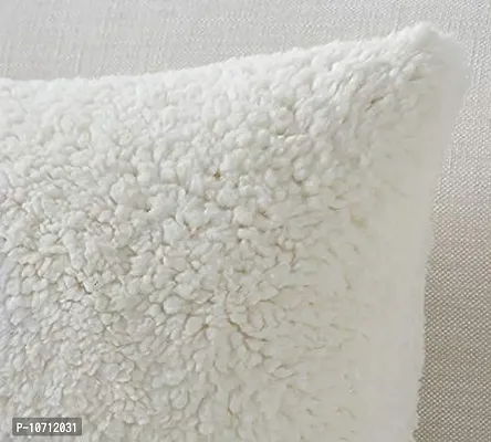 Cottonfry Decorative Luxury Faux Curly Wool Fur Cushion Covers Soft Wool(Short Fur) Square Throw Pillow Cases Cushion Covers-thumb3