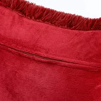 Cottonfry Pack of 2 Luxury Fur Shaggy Fluffy Throw Pillow Covers Set Soft Deluxe Decorative Plush Fleece Pillowcases for Cushion Couch Sofa Bedroom Home (18x27, Burgundy Red)-thumb3