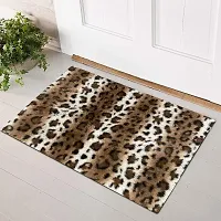 Cottonfry Faux Leopard Fur Area Rug Low Pile Animal Design Non Slip Rug (Size: 20x30 Inches, Color: Brown Leopard)-thumb2