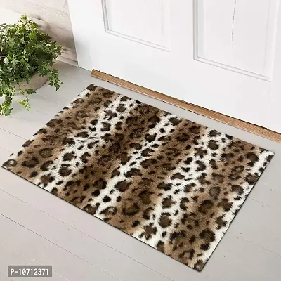 Cottonfry Faux Leopard Fur Area Rug Low Pile Animal Design Non Slip Rug (Size: 20x30 Inches, Color: Brown Leopard)-thumb3