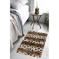 Cottonfry Faux Leopard Fur Area Rug Low Pile Animal Design Non Slip Rug (Size: 20x30 Inches, Color: Brown Leopard)-thumb1