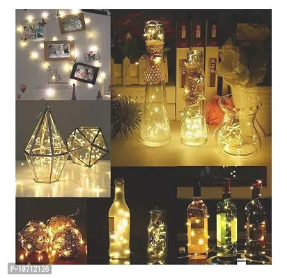 Blue Monkey 20 LED Wine Bottle Cork Lights Copper Wire String Lights, 2M Battery Operated Wine Bottle Fairy Lights Bottle DIY, Christmas, Wedding Party (Pack of 8)-thumb5