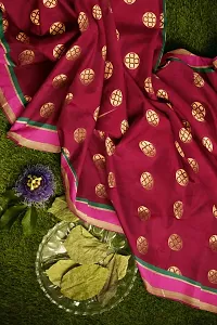 Traditional Soft Silk Zari Butta Saree with Blouse piece-thumb1