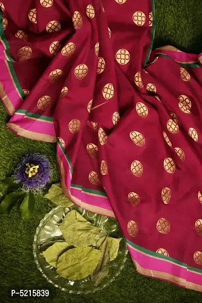 Traditional Soft Silk Zari Butta Saree with Blouse piece-thumb2
