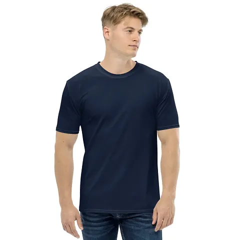 Round Neck Solid T Shirt Regular Fit