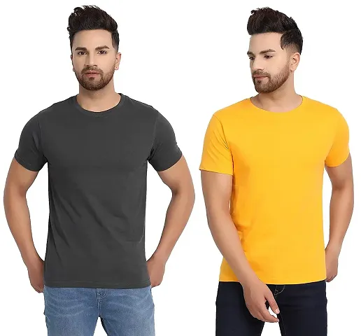 New in Fancy Round Neck T-shirt for Men Pack of 2