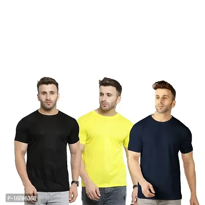 Fancy Round Neck T-shirt for Men Pack of 2-thumb0