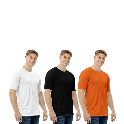 New  in Fancy Round Neck T-shirt for Men Pack of 3