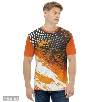Urbanic Printed Round Neck T-Shirt for Men-thumb2