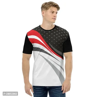 Urbanic Printed Round Neck T-Shirt for Men-thumb0