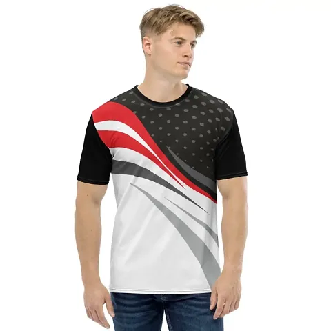White Polyester Polyester Solid Short-sleeve Polo Tees for Men