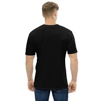 Reliable Multicoloured Polyester Blend Self Pattern Round Neck Tees For Men-thumb3