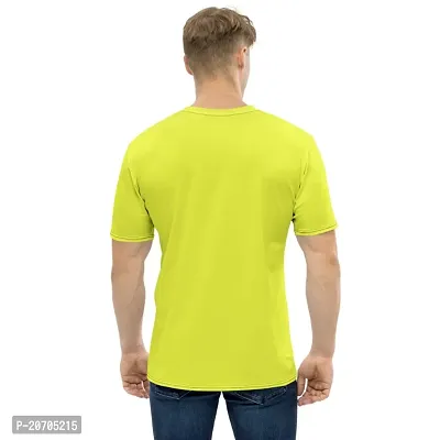 Reliable Multicoloured Polyester Blend Self Pattern Round Neck Tees For Men-thumb2