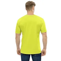 Reliable Multicoloured Polyester Blend Self Pattern Round Neck Tees For Men-thumb1