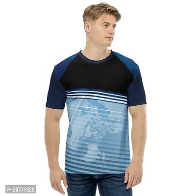 Urbanic Printed Round Neck T-Shirt for Men-thumb0