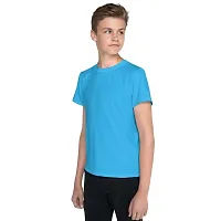 CLOTHINKHUB Kids Solid Round Neck T-Shirt-thumb1