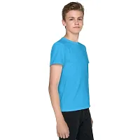 CLOTHINKHUB Kids Solid Round Neck T-Shirt-thumb2