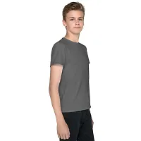 CLOTHINKHUB Kids Solid Round Neck T-Shirt-thumb2