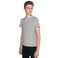 CLOTHINKHUB Kids Solid Round Neck T-Shirt-thumb2