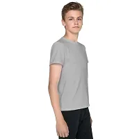 CLOTHINKHUB Kids Solid Round Neck T-Shirt-thumb3