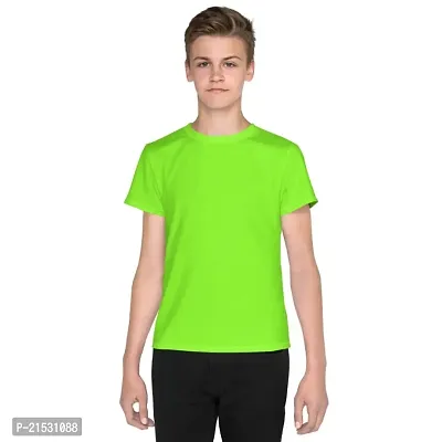 CLOTHINKHUB Kids Solid Round Neck T-Shirt