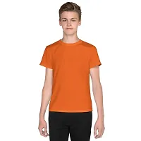 CLOTHINKHUB Kids Solid Round Neck T-Shirt-thumb3