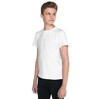 CLOTHINKHUB Kids Solid Round Neck T-Shirt Pack of 2-thumb3