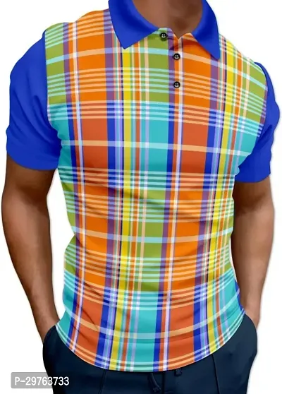 Stylish Polyester Blend Printed T-shirt For Men-thumb0