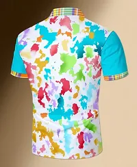 Stylish Polyester Blend Printed T-shirt For Men-thumb1