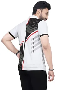 Stylish Polyester Blend Printed T-shirt For Men-thumb2