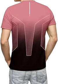 Stylish Polyester Blend Printed T-shirt For Men-thumb1