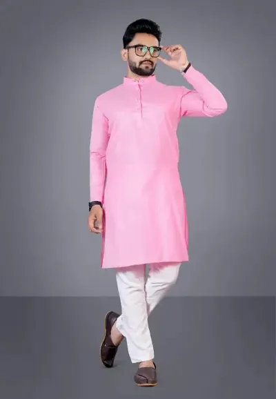 Hot Selling cotton blend kurtas For Men 