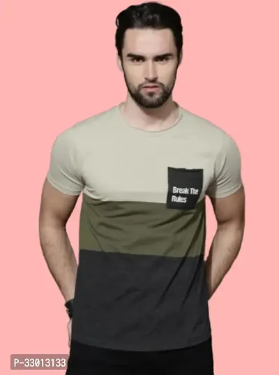 Comfortable Multicoloured Polyester Tees For Men