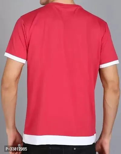 Comfortable Red Cotton Blend Tees For Men-thumb2