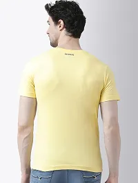 Comfortable Yellow Cotton Blend Tees For Men-thumb1