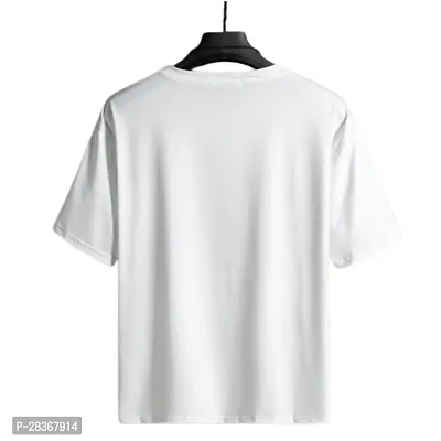 Fancy Designer White Cotton Blend Short Sleeve Round Neck Tees For Men-thumb2