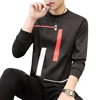 Elegant Cotton Blend Printed Round Neck Tees For Men-thumb1