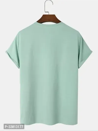 Comfortable Green Polyester Tees For Men-thumb2