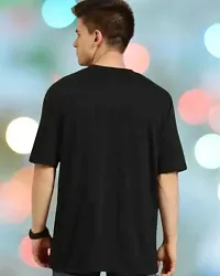 Comfortable Black Polyester Tees For Men-thumb1