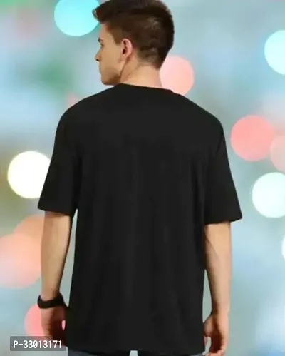 Comfortable Black Polyester Tees For Men-thumb2